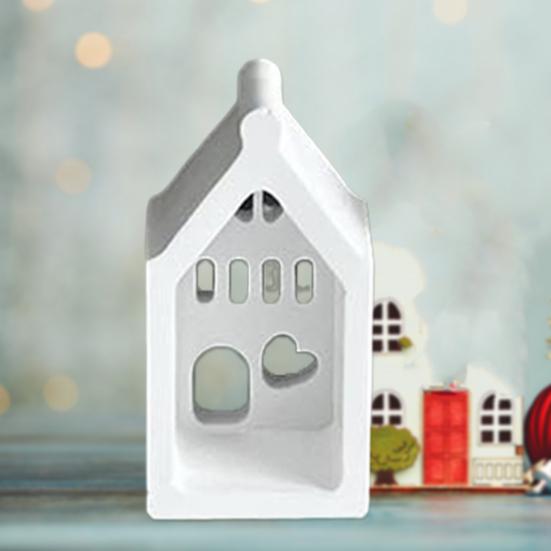 Silicone House Mold for Candle Making Plaster Casting Mini House Molds for Holiday Celebrations Crafting