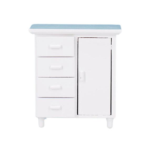 

Кукольный шкафчик с несколькими отделениями, украшение, интересный миниатюрный мини-комод, модель для детей белый