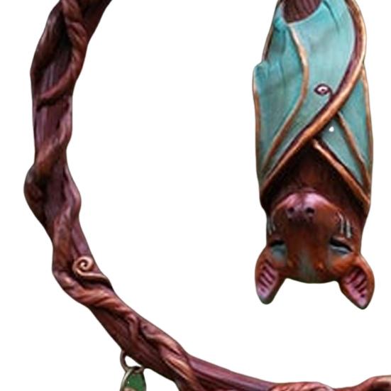 Handcrafted Moth Hanging Decoration Metal Elf Wall Hanging Sculpture Nature Inspired Artistic Pendant for Home Door Window Decor