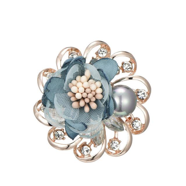 

Цветочная инкрустация жемчугом и стразами брошь для одежды креативный темперамент корсаж кардиган шаль пряжка сетка красная ювелирная продукция