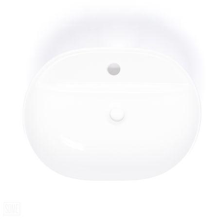 Dritto countertop washbasin 51.5X39 CM oval with tap hole white