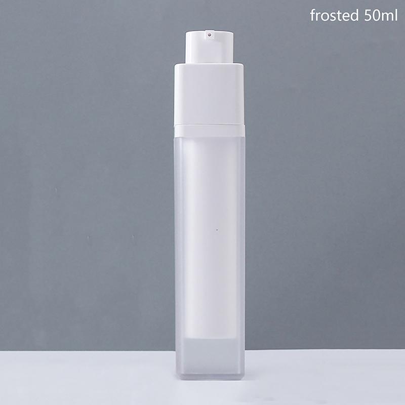 15Ml 30Ml 50Ml Airless Pump Rotate Cosmetic Container Frosted Double-Layer Thickened Square Lotion Empty Airless Bottle