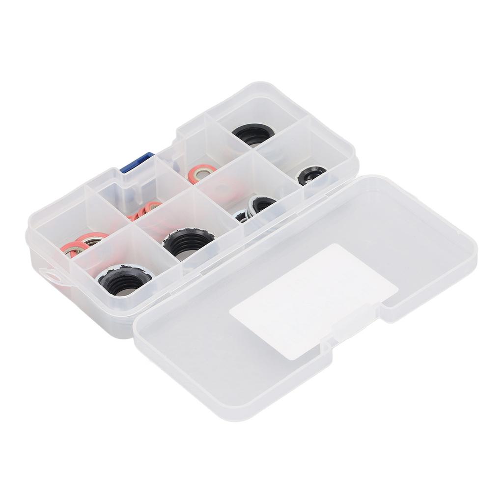 40PCs Air Conditioner System Seal O Ring Air Conditioning Gasket Kit AC Compressor Port Seal Washer Kit