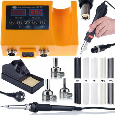 Rosfix Orange Husky OH660 Electric S Series Soldering Station 2-in-1 Kit (Hot-Air and 900M) + Prowelder Kit Mini (5 Solders)