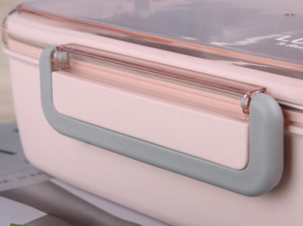 Microwave Lunch Box Independent Treatment for Children Bento Box Portable Leakage Portable Vease Bento Lunch Box Food Container | Breakfast Boxes (Pin