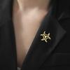 LIKGREAT Crescent Moon Brooch Witch Triple Goddess Moon Pin Stainless Steel Men's Wedding Shirt Collar Badge Jewelry Wholesale