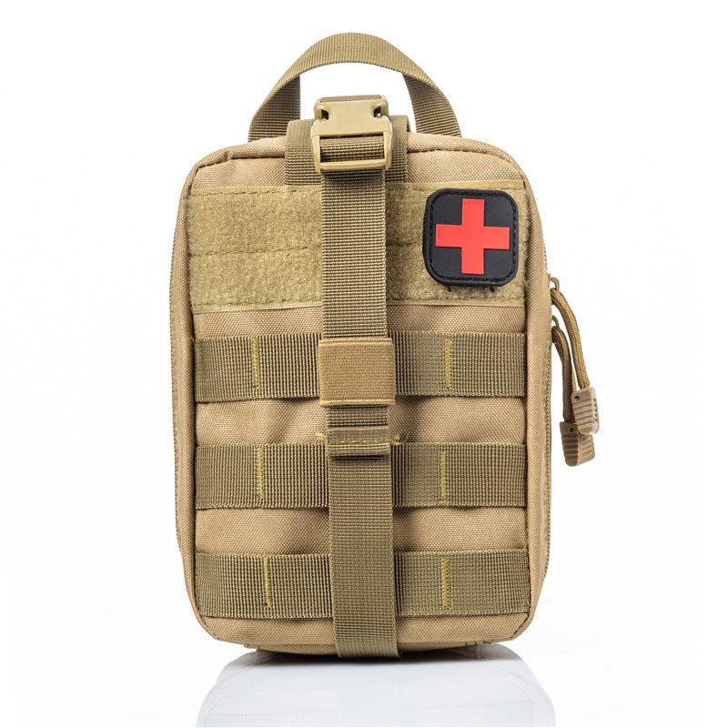 Custom Tactical Medical First Aid Kit: Portable Car-Mounted Outdoor Survival Bag with Equipment and Accessories.