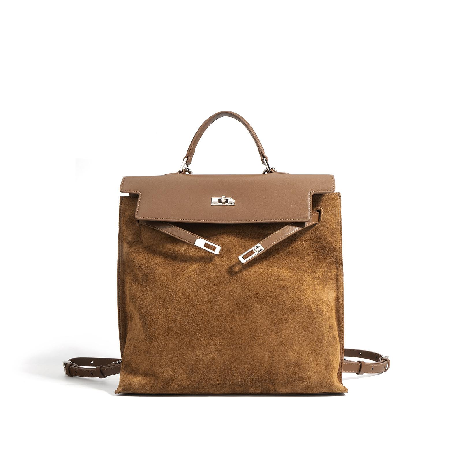 

Премиальный рюкзак из замши большой вместимости, плечевая сумка-мессенджер из коровьей кожи, портативная