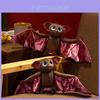 Brinquedo de Pelúcia Morcego Roxo Presente de Halloween Boneca Animal Macia Para Crianças