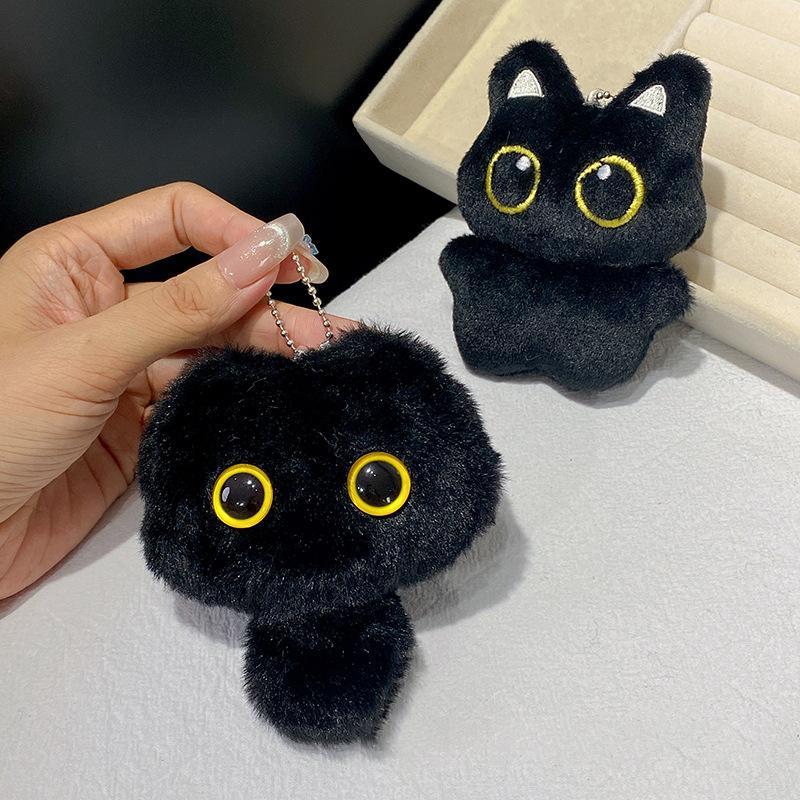 Słodki pluszowy kotek brelok z kreskówkową lalką zabawka wisiorek dla kobiet dziewcząt ozdoba torby brelok samochodowy prezenty dla dzieci akcesoria