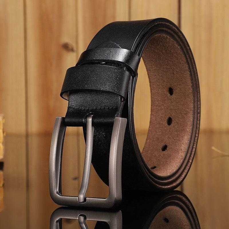Belt Men s Retro Leather Lengthened Large Size Pure Cowhide Fat Wide Pin Buckle Belt 100cm