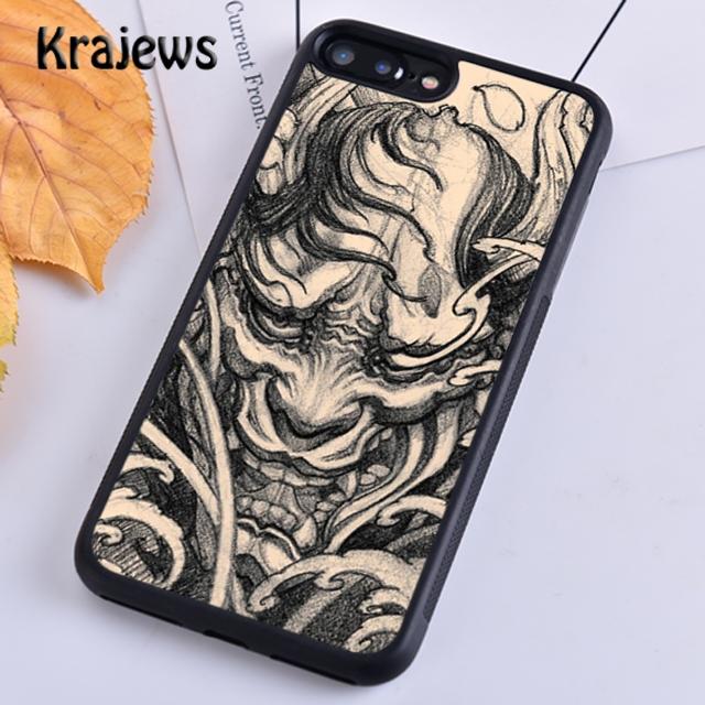 Krajews Japanese Hannya Mask Phone Case Cover For iPhone 17 Air 16 15 14 plus 11 12 13 pro max Plus coque Shell Fundas