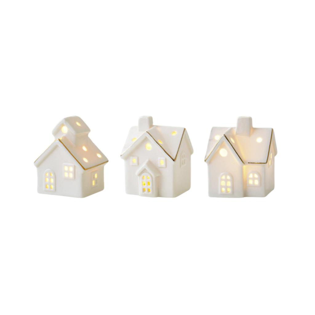 Christmas Table Decoration Hollow Gingerbread House Winter Holiday Table Decoration Warm Led Lights Holiday Gift