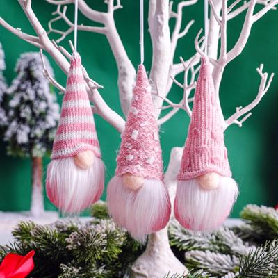 3 ks vánoční mini panenka skřítek přívěsek na vánoční stromeček růžová plyšová panenka přívěsek domácí vánoční dekorace Navidad Natal