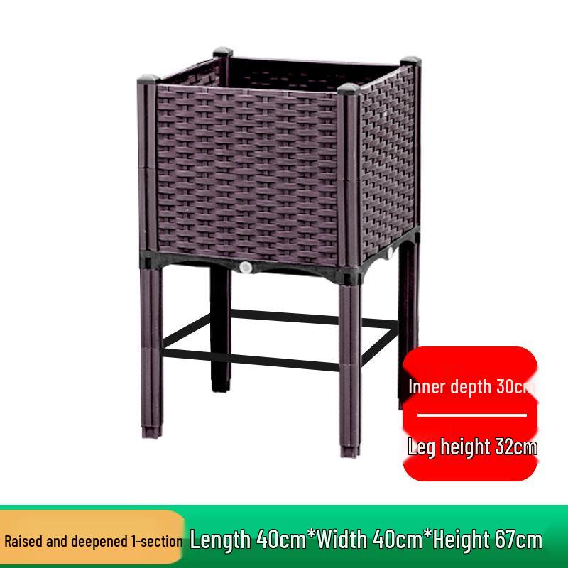 Extra Large Plastic Raised Vegetable & Flower Planter for Balcony/Courtyard