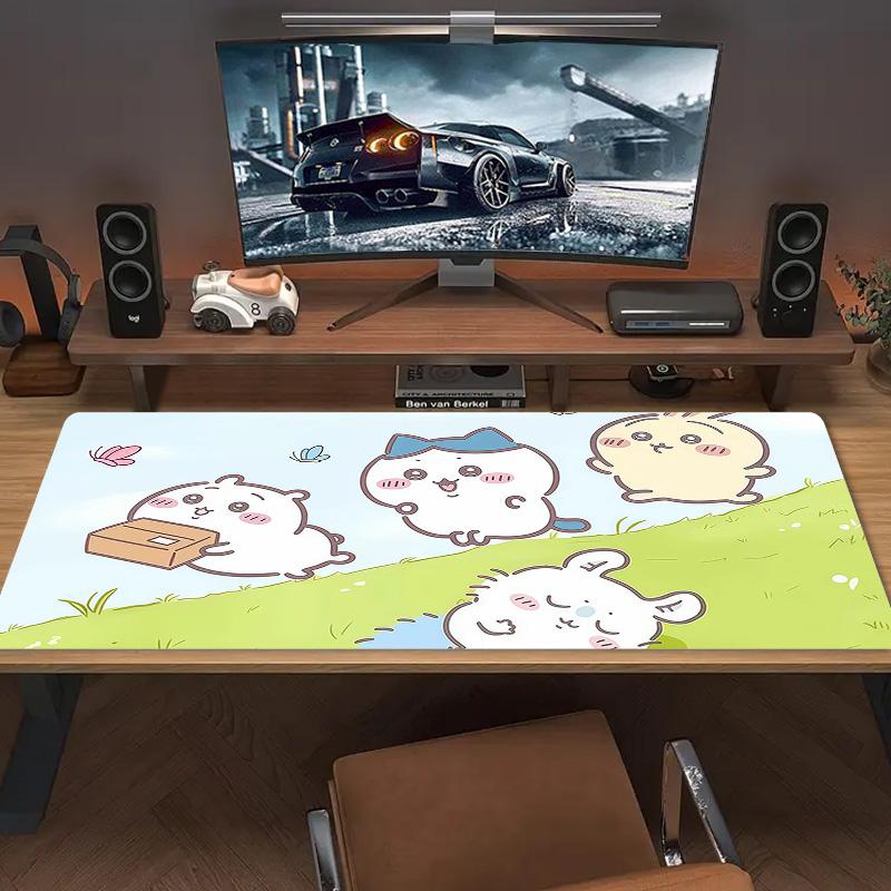 Usagi Print Cushion Non-slip Laptop Tablet Big Mousepad XXL Mat Mini PC Playmat With Lock edge