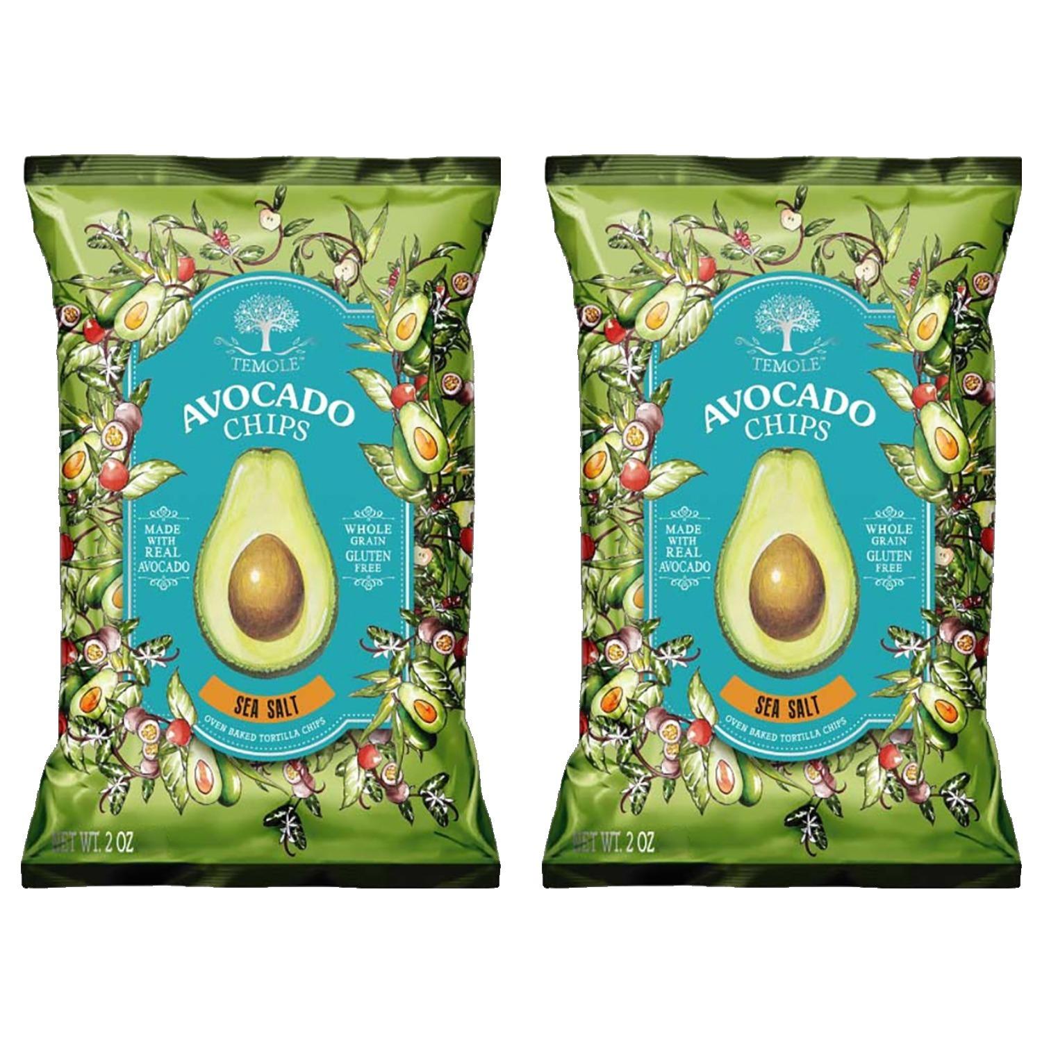 Temole Avocado Chips Sea Salt Crispy Baked Snack 80g (40g x 2 Packs)