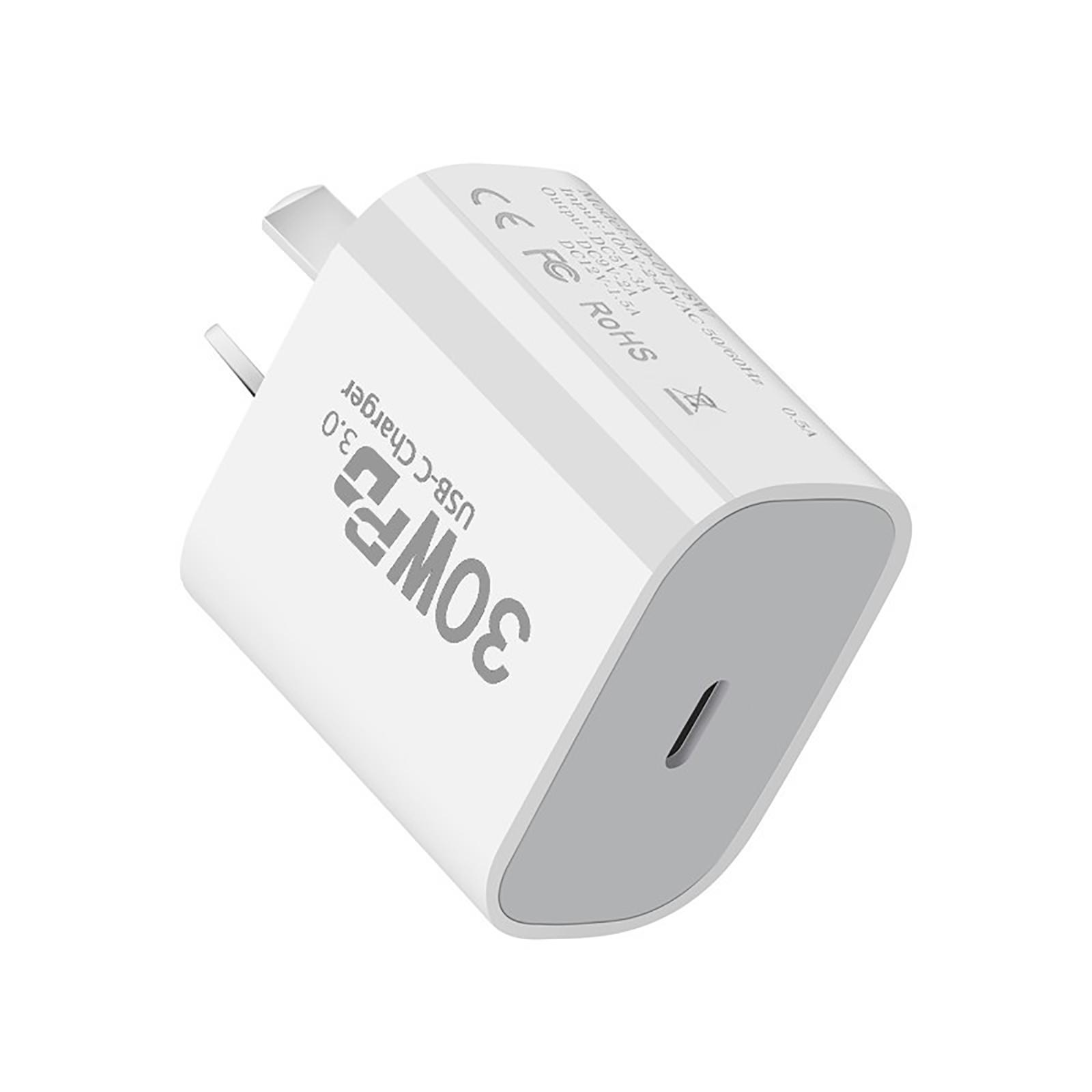 

PD30W QC3.0 USB C Charger Charging Adapter 2Port Faster Charger USB C Plug 30W Output for Multiple evice Phone AU