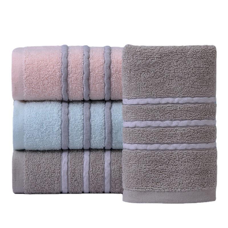 Toalha Facial Listrada Macia e Absorvente - Mistura de Algodão para Uso Doméstico