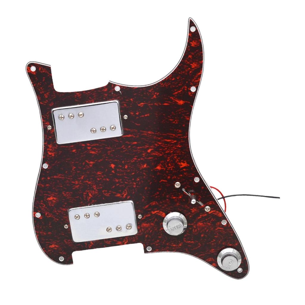 Loaded Prewired HH Guitar Pickguard PVC Material Professional Scratchplate for High Gain Rock Metal Styles