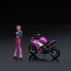 Moreart Miniature Figure Bike Set MO222108 Model Girl Model Diorama Minicar 1/64 & [Used]