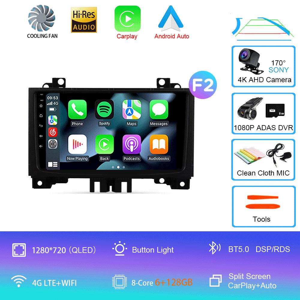 Car Radio 9" Android 14 For Mercedes Benz Sprinter For VW Crafter 2006- 2016 Android CarPlay 4G WIFI GPS Navigation No 2din DSP