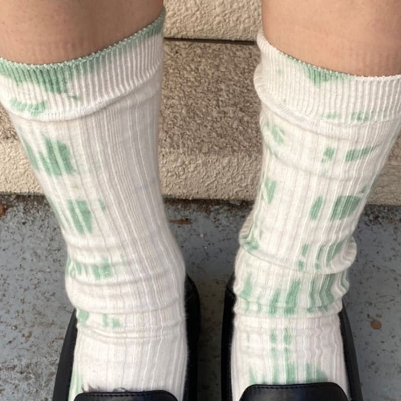 SOOPUI Plants Tie-dye Socks In Green