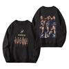 Women's Fashion Long Sleeve Print Round Neck Loose Pullover Sweater Top