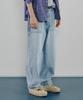 Modenaleudeo Work Pocket Balloon Denim Pants (Light Blue)