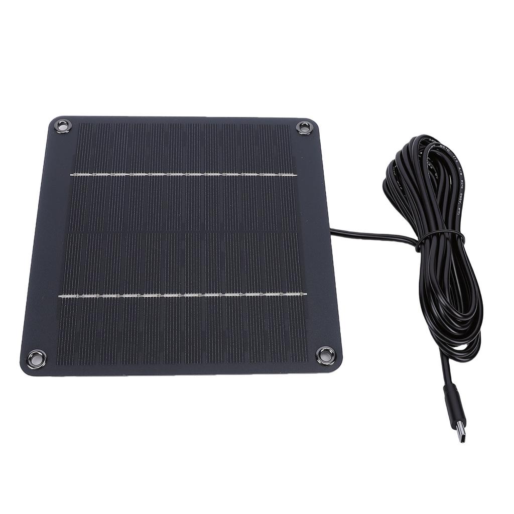4W 12V Solar Panel Waterproofing Efficient Monocrystalline Type C Solar Panel   for Garden Lamps Security Cameras
