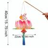 DIY Material Kit Luminous Lotus Lantern Portable Handmade Rabbit Lamp Cartoon Vintage Mid-Autumn Lantern Family Activity