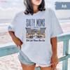 Salty Moms Beach Club T Shirt Funny Mom Mothers Day Vibes Sarcastic Summer Lover Vintage Washed Slightly Stylish Streetwear