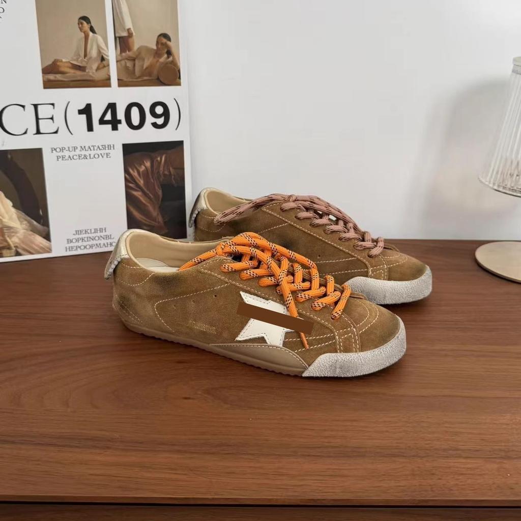 Gg Home Old Retro Star Small Dirty Shoes Women's Board Shoes New Versatile Casual Color Matching Straps Thin Sole Forrest Gump Shoes Women