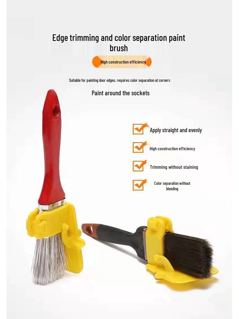 

Кисть для разделения цвета для стен и потолков, деревянная ручка, конструкция без ворса 210x30 mm красный