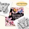 Stationery Gifts for Teens Butterfly Coloring Book Adults And Kids, Compact Size with Artistic Stress Relief Tools Thick Cotton Pulp Paper,