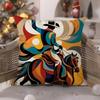 Illustration of diagonal square art Pillow Case Comfort Sofa Bed Silky elegant Invisible zipper Decorative cushion cover