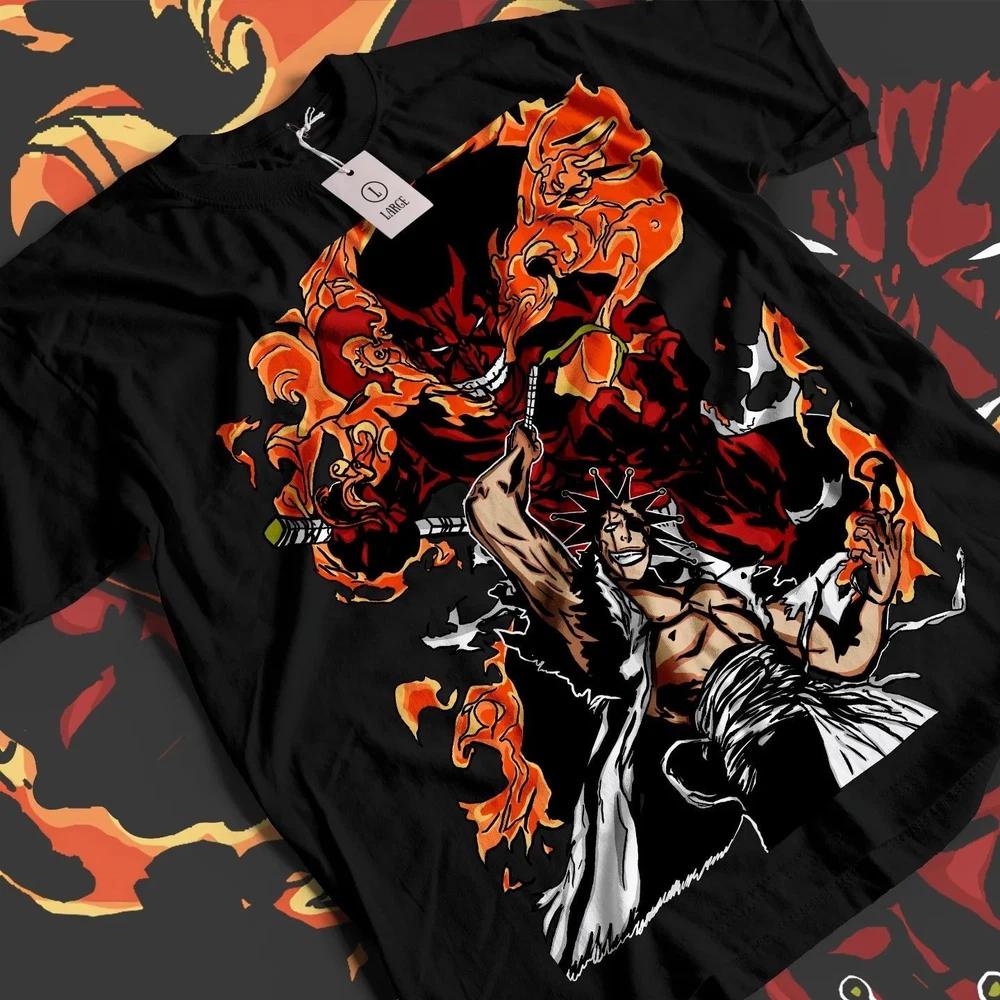 Zaraki Kenpachi TShirt Bleach Shirt Black Anime Unisexga Graphic Tee All Size S