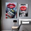 Wall Art Canvas Poster Print Lip Painting For Living Room Pub Picture Wall Art Large Modern Pictures Home Decor Movie Poster