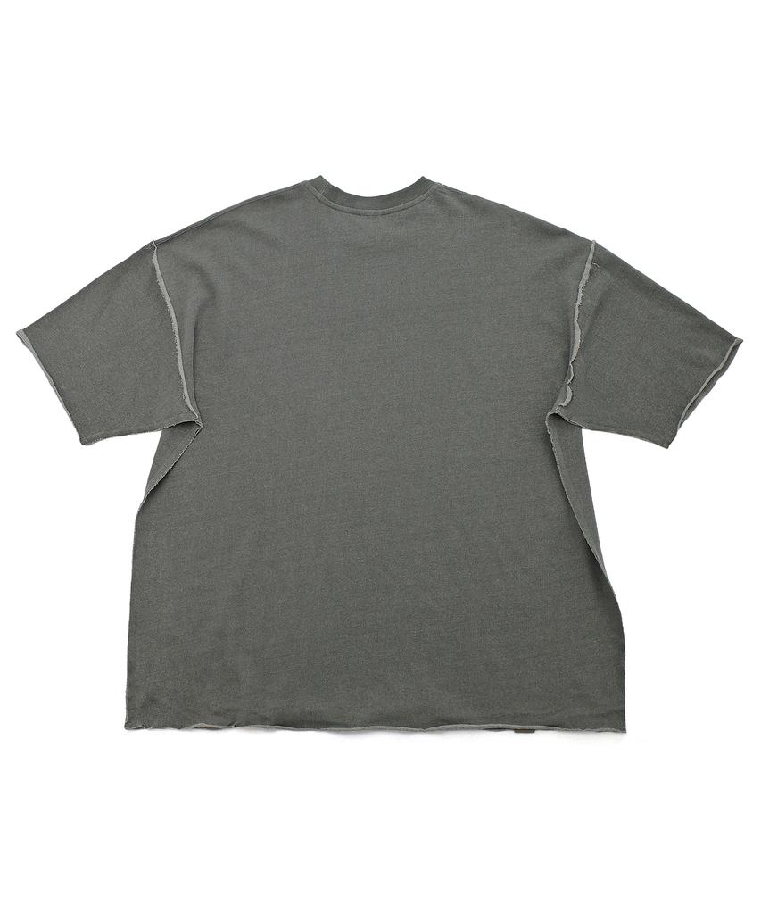 A NOTHING Vintage P. Dyeing Cut-Out Box 1/2 Tee (Khaki)