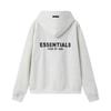 FEAR OF GOD ESSENTIALS Flocked Letter Hoodie Loose Fit Fleece Sweatshirt Men Women