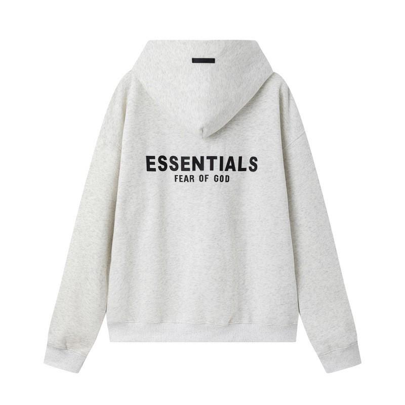 FEAR OF GOD ESSENTIALS Flocked Letter Hoodie Loose Fit Fleece Sweatshirt Men Women