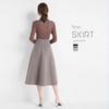 2025 Women Fall Winter Skirt Knitted Elastic High Waist Thick Soft Warm Stretchy Solid Color Loose Big Swing
