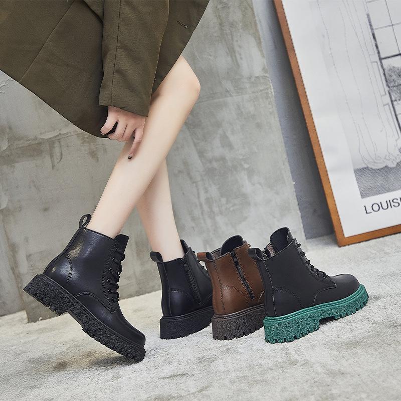 Martin Boots New Fashion Women Casual Short Boots Ins Trend Leather Boots Walking Boots