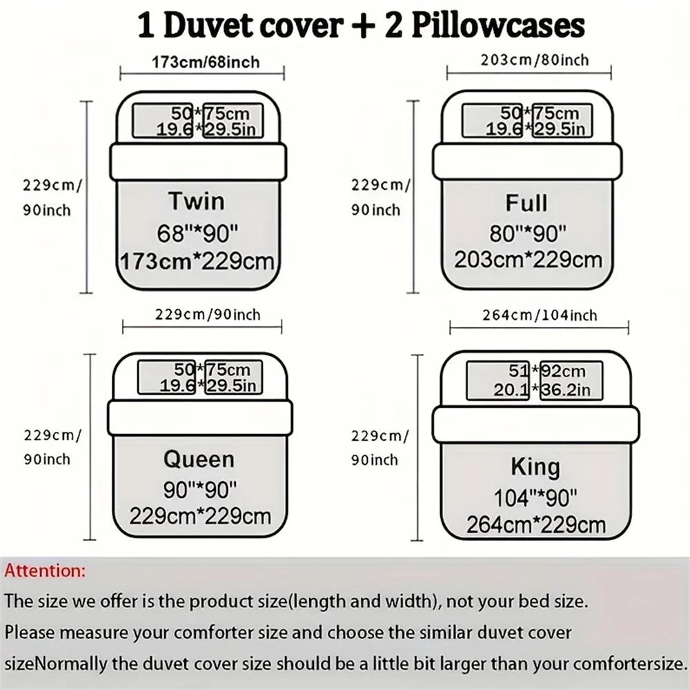 Merry Christmas Tree Pattern Duvet Cover Set Microfiber Soft Breathable Hypoallergenic Bedding for Bedroom And Guest Room