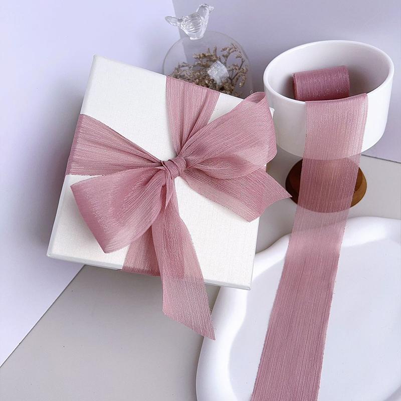 1PC Silver Glitter Ribbon Sparkling Organza Ribbon Ribbon Bow Wedding Cards & Invitations