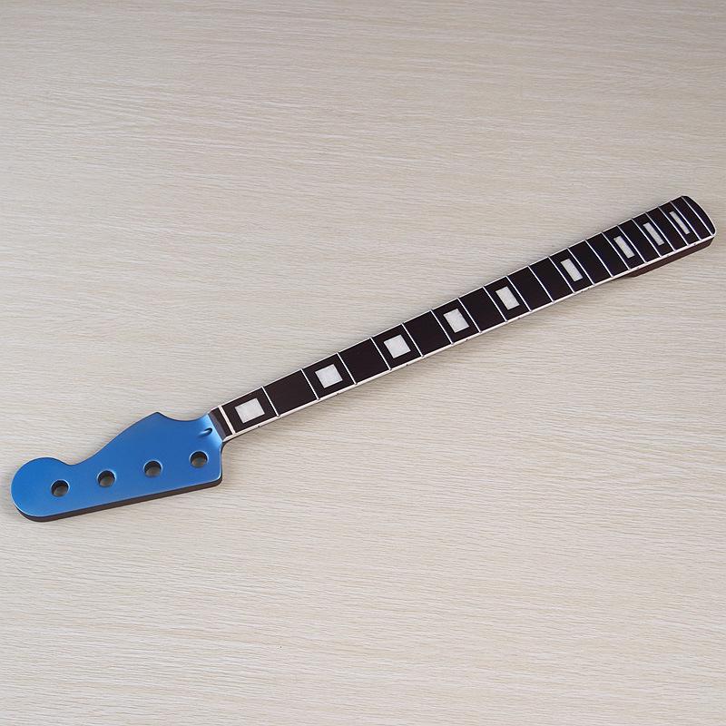 4-String Blue Matte Wenge Electric Bass Neck with 20 Frets for DIY Projects