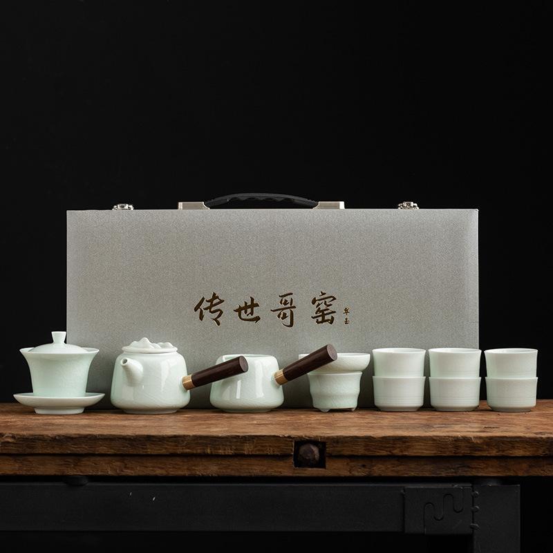 Zestaw do herbaty Kung Fu z Kilni Jade Ge Wysokiej klasy Prezent Biznesowy Domowy Pudełko Roczne Spotkanie Firmowe Prezent dla Klientów Prezent Otwierający