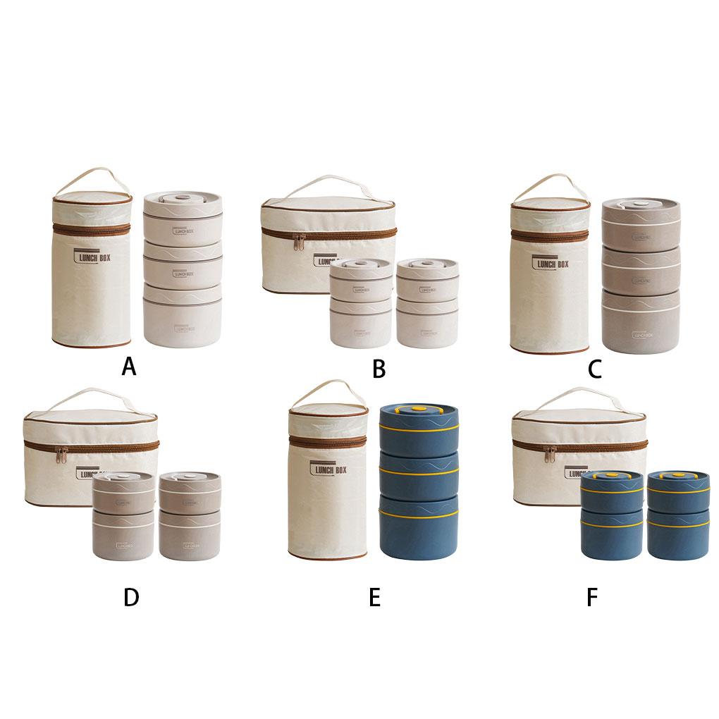 Double-layer Portable Lunch Box With Lid 304 Stainless Steel Inner Liner Insulated Lunch Box