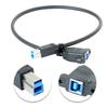 USB 3.0 B Male To Female Printer Cable Screw Panel Mount 5Gbps Transfer Rate 50cm 20inch For Hard Drives Keyboards