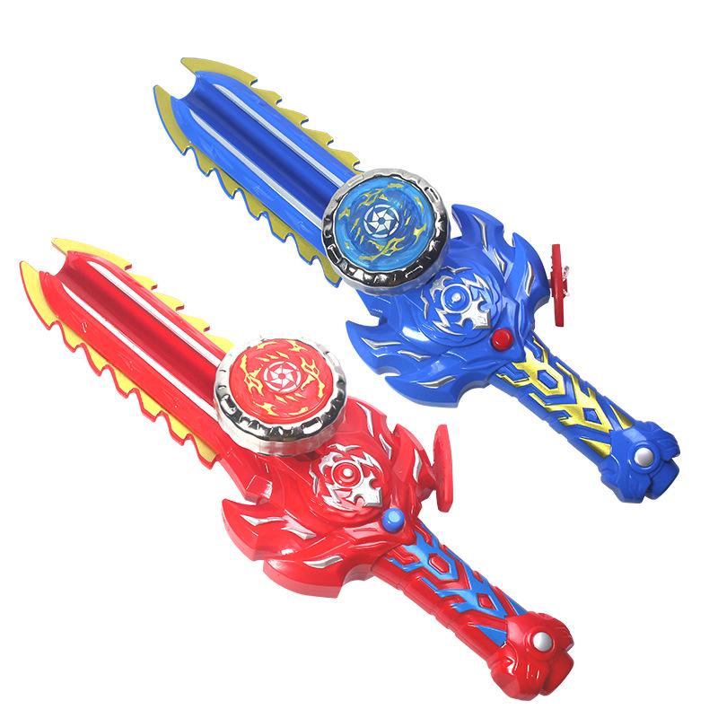 Night Market Luminous Spinning Top Sword - Traditional Battle Burst Toy for Boys